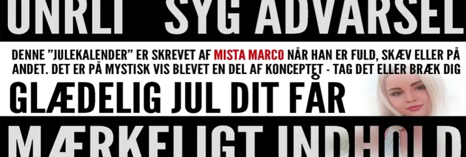 Det første afsnit af nåsåerne lavet af Mista Marco i en kokain rus